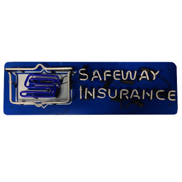 Neon Safeway Logo Sign