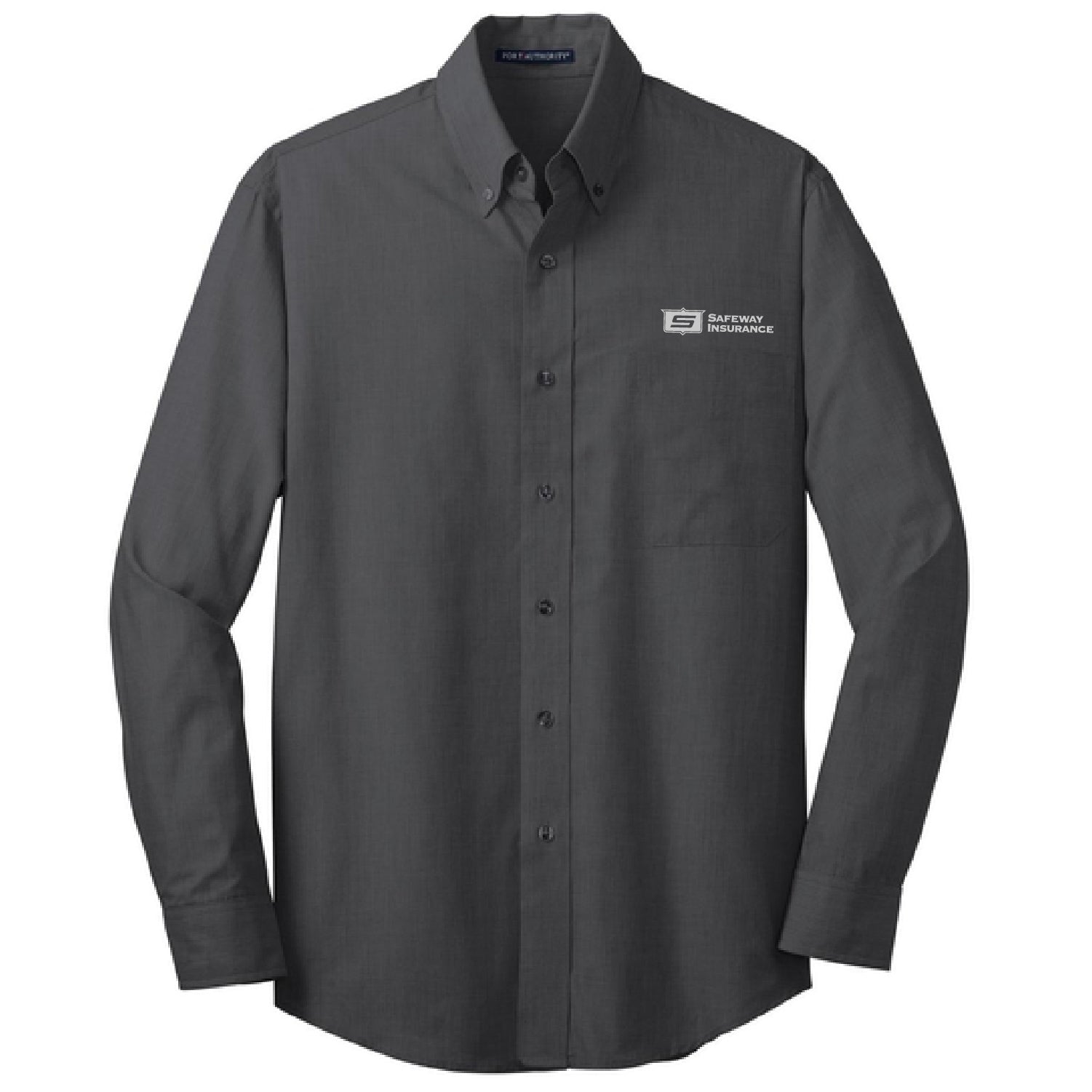 Men's Crosshatch Easy Care Long Sleeve Shirt