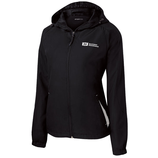 Ladies Colorblock Hooded Jacket