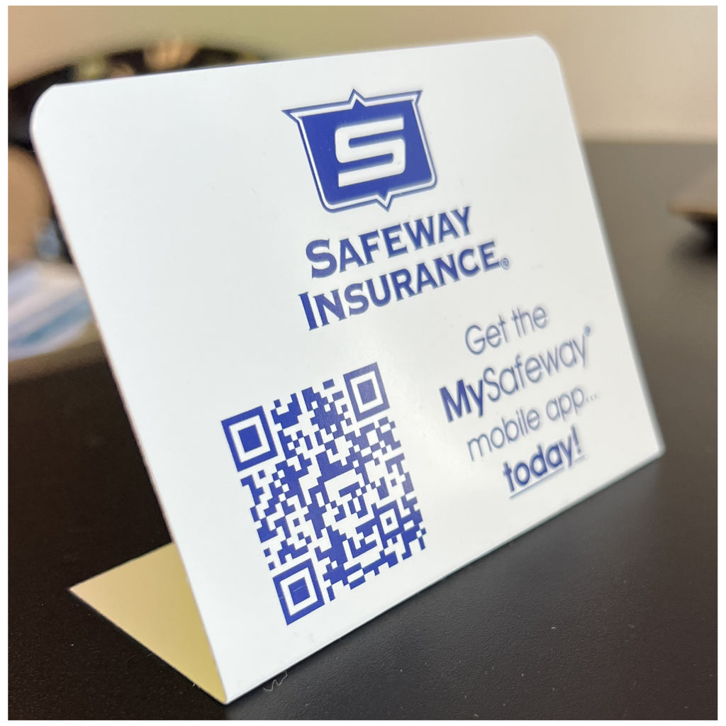 Plastic QR Code Tabletop Displays