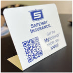 Plastic QR Code Tabletop Displays