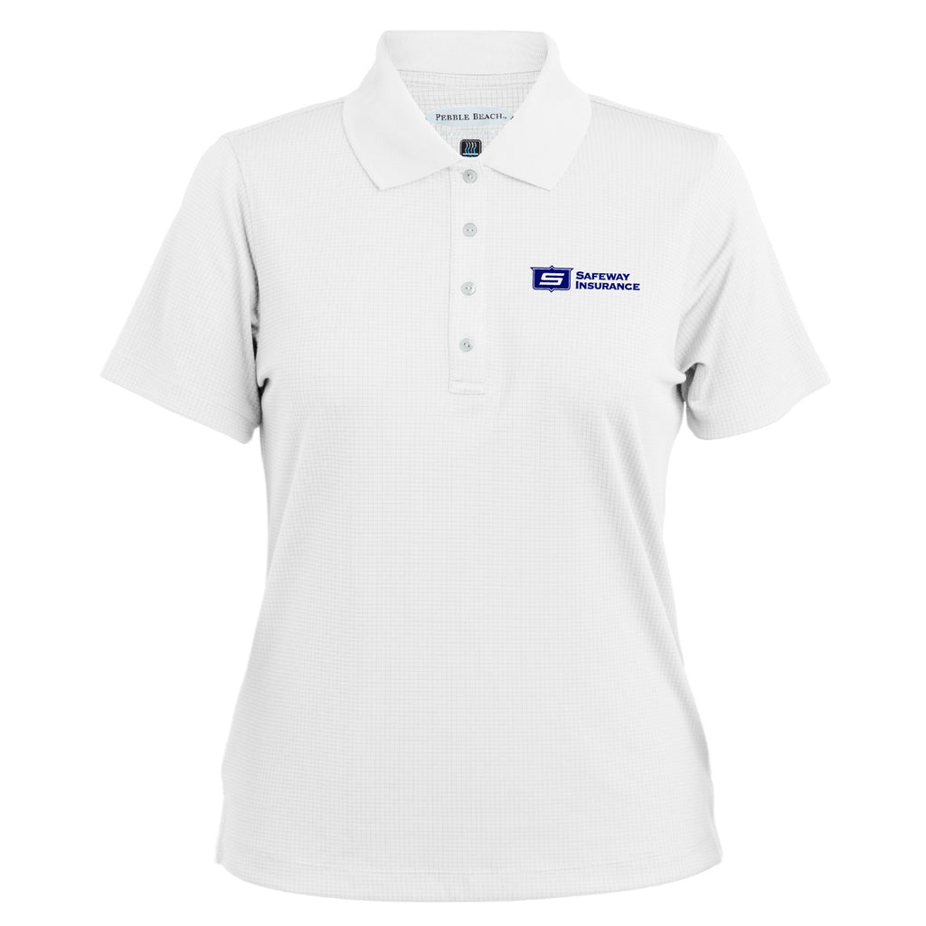 Ladies Pebble Beach Grid Texture Polo