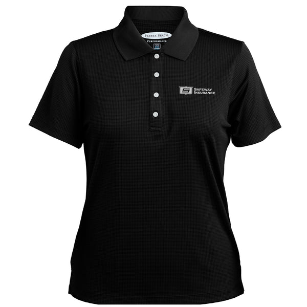 Ladies Pebble Beach Grid Texture Polo